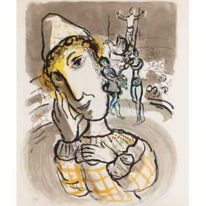 Marc Chagall (1887 Lozno near Vitebsk - 1985 Saint-Paul-de-Vence), Circus with a Yellow Clown (Le Cirque a Clown Jaune), 1967.
