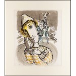 Marc Chagall (1887 Lozno near Vitebsk - 1985 Saint-Paul-de-Vence), Circus with a Yellow Clown (Le Cirque a Clown Jaune), 1967.
