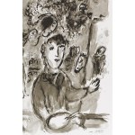 Marc Chagall (1887 Łoźno k. Witebska - 1985 Saint-Paul-de-Vence), Plakat. Chagall gouaches et lavis, 1977