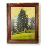 Ludwik Żochowski (1889 - 1969) - Obraz Kopy Siana, Olej na Tekturze