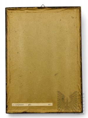 Antoni Uniechowski (1903-1976) - Obraz Spacer w Łazienkach (1953), Reprodukcja Drukowana