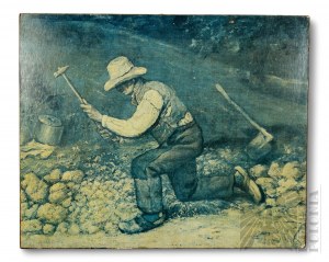 Gustave Courbert (1819-1877) - Obraz “Kamieniarz”, Reprodukcja Drukowana