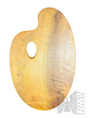 Według Władysława Skoczylasa (1883-1934) - Paleta Malarska z Malowidłem Wieś, Olej na Drewnie