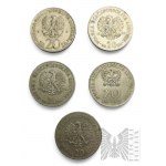 PRL Zestaw Monet 20 Złotych 1975, 1976, 1979