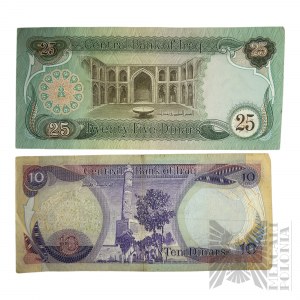 II poł. XX w., Irak - Dwa Banknoty 10 i 25 Dinarów