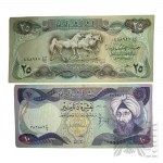 II poł. XX w., Irak - Dwa Banknoty 10 i 25 Dinarów