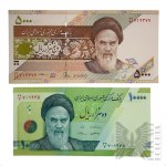 Iran - Cztery Banknoty: 5000 i 10 000 Rialów, 100 i 200 Rialów