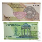 Iran - Cztery Banknoty: 5000 i 10 000 Rialów, 100 i 200 Rialów