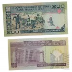 Iran - Cztery Banknoty: 5000 i 10 000 Rialów, 100 i 200 Rialów