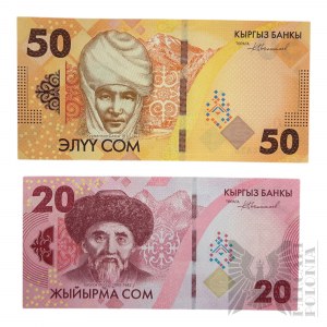 XXI w., Kirgistan - Dwa Banknoty 20 i 50 Somów