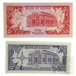 Sudan - Dwa Banknoty 25 i 50 Piastrów