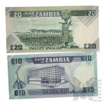 II poł. XX w., Zambia - Trzy Banknoty 2, 10 i 20 Kwacha