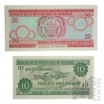 Burundi - Dwa Banknoty 10 i 20 Franków