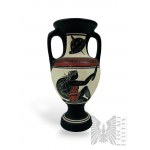 Grecja - Dwie Ręcznie Robione Ceramiczne Amfory Greckie w Stylu Czarnofigurowym