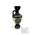 Grecja - Dwie Ręcznie Robione Ceramiczne Amfory Greckie w Stylu Czarnofigurowym