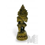 Zestaw Oświeconego: Mosiężny Ganesha z Misą i Stary Mosiężny Dzbanek