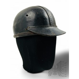 Pocz. XX w. (?) - Stary Skórzany Kask Futbolowy
