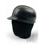 Pocz. XX w. (?) - Stary Skórzany Kask Futbolowy