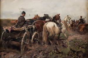 Jan Konarski, PEJZAŻ Z CHŁOPSKIM WOZEM, ok. 1880
