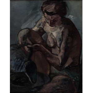 Leopold Gottlieb, Woman with a Jug