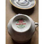 Porcelanowa filiżanka ze spodkiem marki Royal Rose, Wielka Brytania