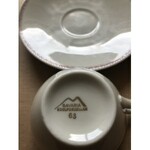 Zestaw porcelanowych filiżanek ze spodkami marki Bavaria Edelporzellan, Bawaria, Niemcy, (4 szt.)