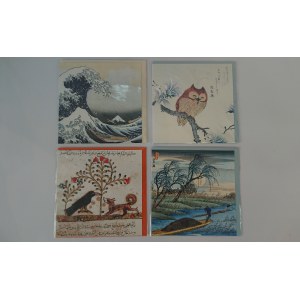 Zestaw pocztówek - sztuka pozaeuropejska (Hiroshige, Katsushika Hokusai, Kubo Shunman, iluminacja arabska)