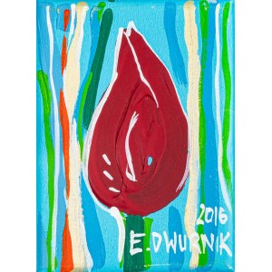 Edward Dwurnik, Tulipan czerwony, 2016
