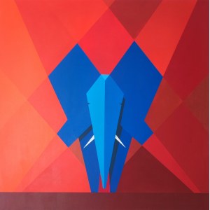 Tomasz Bartelik, Blue elephant, 2025