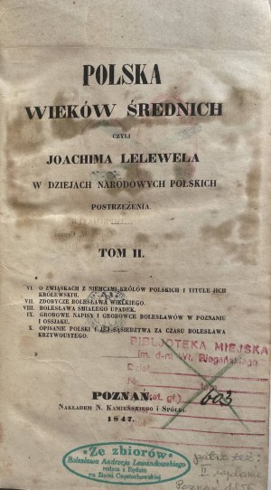 LELEWEL - POLONIA DEL MEDIOEVO Volume II