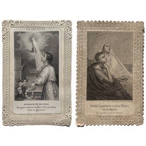 DWA OBRAZKI św. nr 9 LWÓW 1882