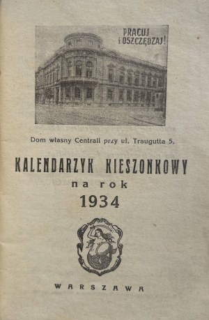 POCKET CALENDAR FOR 1934