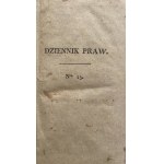 DZIENNIK PRAW tom 3 KSIĘSTWO WARSZAWSKIE