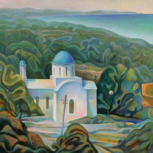Serge VASILENDIUC (b. 1972), Church in Stómio, 2015