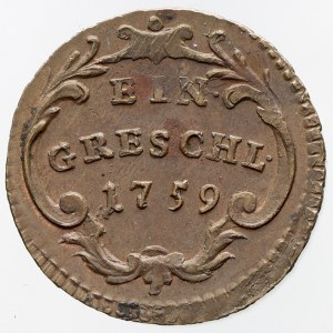 Cu grešle 1759 Praha - Erdmann (17 mm, 1,57 g - grešlička)