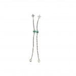 EARRINGS IN GOLD 1.91 GR WITH DIAMONDS AND EMERALDS ER40503