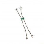 EARRINGS IN GOLD 1.91 GR WITH DIAMONDS AND EMERALDS ER40503