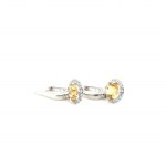 EARRINGS IN WHITE GOLD 4.78 GR WITH QUARTZ AND DIAMONDS - DH-EB