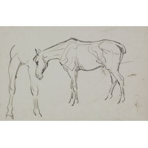 Karol Kossak (1896-1975), Szkice pasącego się konia, 1922