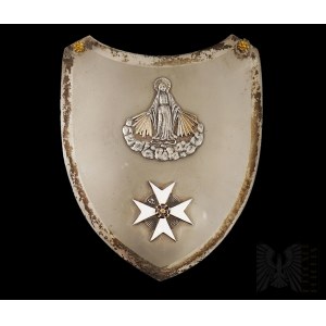 II RP Commemorative Plaque of the 14th Cavalry Lancers Regiment for Colonel Godlewski - (Buszek Lviv)