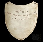 II RP Commemorative Plaque of the 14th Cavalry Lancers Regiment for Colonel Godlewski - (Buszek Lviv)