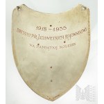 II RP Commemorative Plaque of the 14th Cavalry Lancers Regiment for Colonel Godlewski - (Buszek Lviv)
