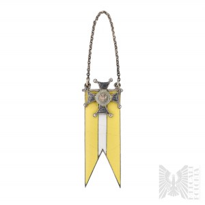 II RP Badge of Honor pennant with Virtuti Militari Officers of the 14th Cavalry Lancers Regiment - Jan Knedler