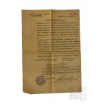 II RP - Krzyż Zasługi za Dzielność KOP z Dyplomem Unikatowy Zestaw