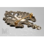Luxury Polish Jagiellonian Eagle Patriotic Palladium and Diamonds.
