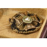 19th Century - Miniature of the Gold Cross of the Virtuti Militari 1830/31 or 1863/64.