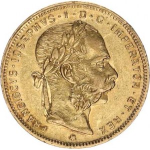 František Josef I. (1848-1916), 8 Florin = 20 Franken 1885 b.zn.