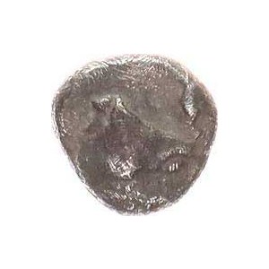 Ancient Greece (5-4 centuries BC), AR hemiobol (1/2 obol) 0,32 g; A: horse head ? / quadrum in