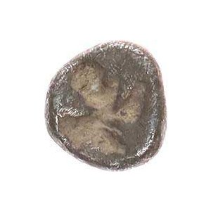Ancient Greece (5-4 centuries BC), AR hemiobol (1/2 obol) 0,32 g; A: horse head ? / quadrum in
