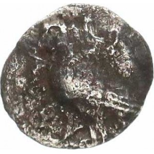 Ancient Greece (ca. 4th century BC), AR obol 0,65 g; Gorgon head / walking bird on the left